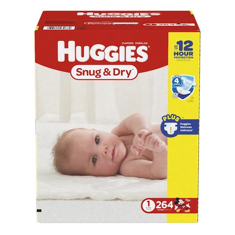 Huggies Snug & Dry Baby Diapers, Size 1 (8-14 lbs), 276 count - Kroger