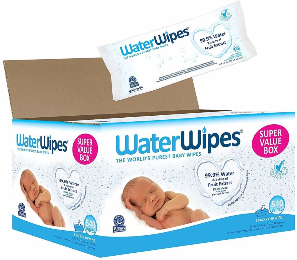 WaterWipes Sensitive Baby Wipes, Unscented, 720Count (12Pack of 60Count